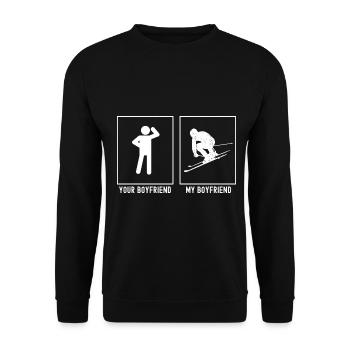 Votre ami - Mon ami - Ski rapide - Sweat-shirt Unisexe - noir - Devant - Alina (178cm) & Michal (187cm)