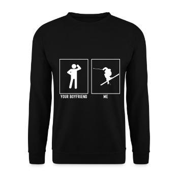 Votre ami - moi - Skiing Extreme trick - Sweat-shirt Unisexe - noir - Devant - Alina (178cm) & Michal (187cm)