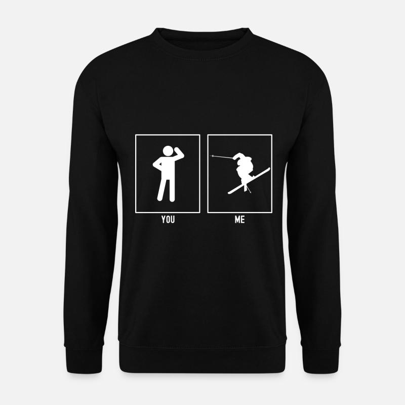 You - Me - Skiing Trick - Unisex Sweatshirt - black