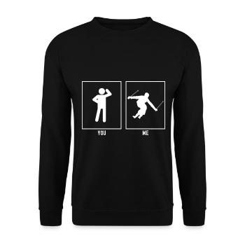 Vous - Moi - Expert en ski - Sweat-shirt Unisexe - noir - Devant - Alina (178cm) & Michal (187cm)