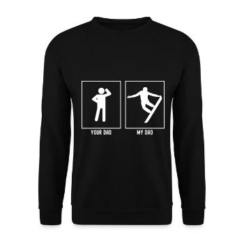 Your Father - My Father - Stunning Snowboar - Unisex Sweatshirt - black - Front - Alina (178cm) & Michal (187cm)