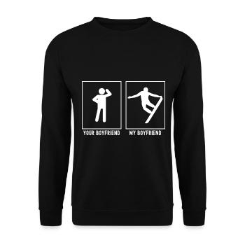 Votre ami - Mon ami - Snowboarding Extreme - Sweat-shirt Unisexe - noir - Devant - Alina (178cm) & Michal (187cm)