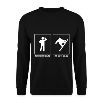 Votre ami - Mon ami - Snowboarding Epic - Sweat-shirt Unisexe - noir - Devant - Alina (178cm) & Michal (187cm)