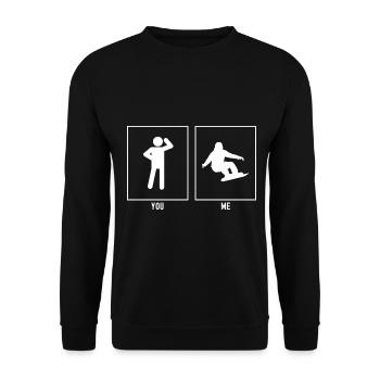 Vous - Moi - Snowboarder Personne - Sweat-shirt Unisexe - noir - Devant - Alina (178cm) & Michal (187cm)