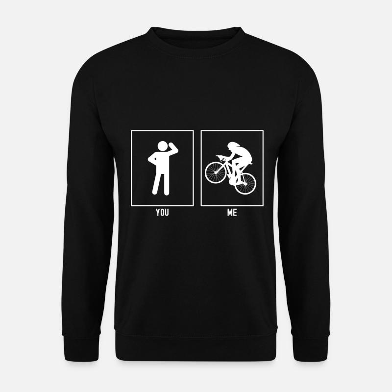Sie - Ich - Radfahren bergauf - Unisex Pullover - Schwarz