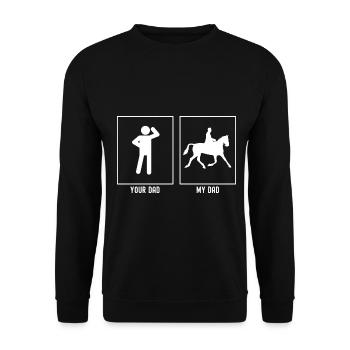 Your Father - My Father - Riding - Unisex Sweatshirt - black - Front - Alina (178cm) & Michal (187cm)