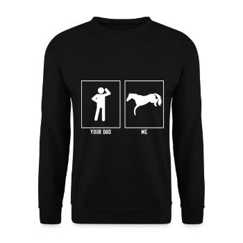 Ton Père - Moi - Cheval Cabré - Sweat-shirt Unisexe - noir - Devant - Alina (178cm) & Michal (187cm)