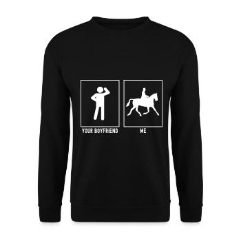Your Friend - Me - Horse Riding - Unisex Sweatshirt - black - Front - Alina (178cm) & Michal (187cm)