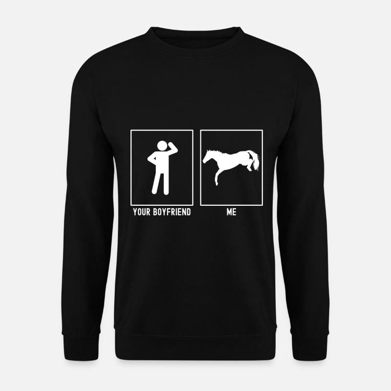Dein Freund - Ich - Pferd Sprung - Unisex Pullover - Schwarz