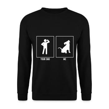 Your Papa - Me - Dog - Unisex Sweatshirt - black - Front - Alina (178cm) & Michal (187cm)