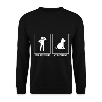 Ton ami - Mon ami - Chien mignon - Sweat-shirt Unisexe - noir - Devant - Alina (178cm) & Michal (187cm)