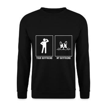 Ton ami - Mon ami - Dessin animé pour chien - Sweat-shirt Unisexe - noir - Devant - Alina (178cm) & Michal (187cm)