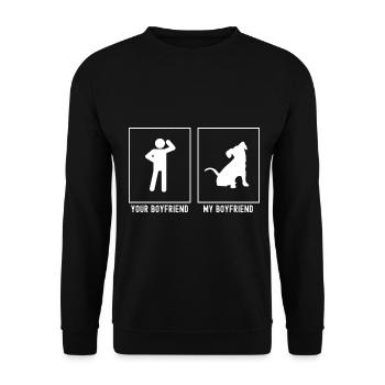 Ton ami - Mon ami - Chien - Sweat-shirt Unisexe - noir - Devant - Alina (178cm) & Michal (187cm)