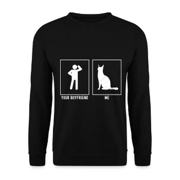 Votre ami - moi - Chat patient - Sweat-shirt Unisexe - noir - Devant - Alina (178cm) & Michal (187cm)