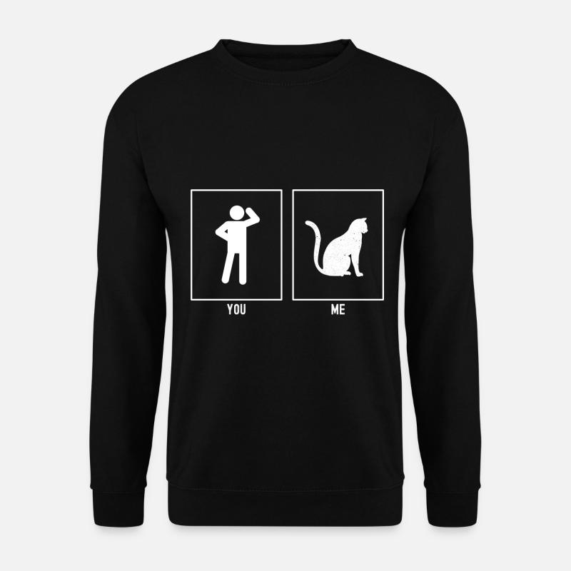 Du - Ich - Schöne Katze - Unisex Pullover - Schwarz