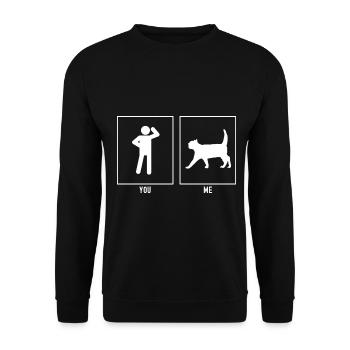 Vous - I - Approcher le chat - Sweat-shirt Unisexe - noir - Devant - Alina (178cm) & Michal (187cm)