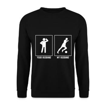 Your Husband - My Husband - Football Illustration - Unisex Sweatshirt - black - Front - Alina (178cm) & Michal (187cm)