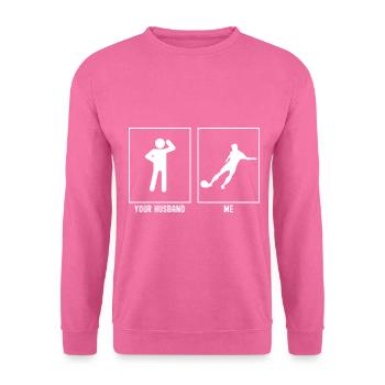 Ihr Ehemann - Ich - Profi-Fußball Kick - Unisex Pullover - Pink - Vorne