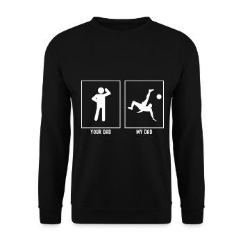 Your Father - My Father - Football Flit Kick - Unisex Sweatshirt - black - Front - Alina (178cm) & Michal (187cm)