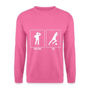 Dein Vater - Ich - Laufender Fußballspieler - Unisex Pullover - Pink - Vorne