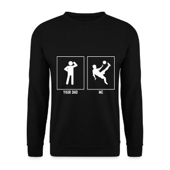 Your Father - Me - Air Kick - Unisex Sweatshirt - black - Front - Alina (178cm) & Michal (187cm)