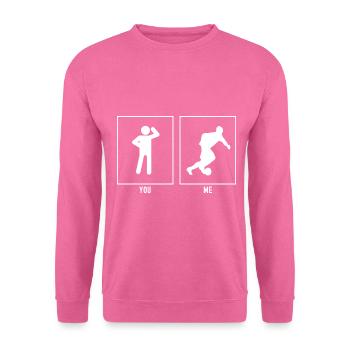 Du - Ich - Fußballspieler Vektor - Unisex Pullover - Pink - Vorne