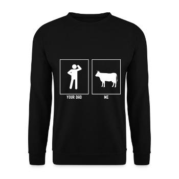 Ton Père - Moi - Ferme Taureau - Sweat-shirt Unisexe - noir - Devant - Alina (178cm) & Michal (187cm)