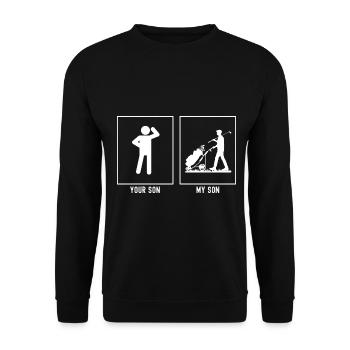 Your Son - My Son - Golf Clubs - Unisex Sweatshirt - black - Front - Alina (178cm) & Michal (187cm)