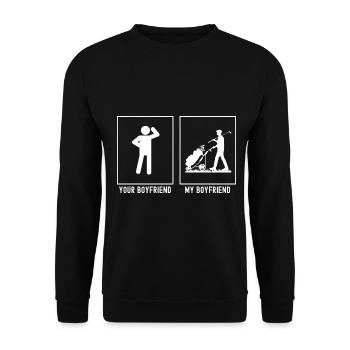 Votre ami - Mon ami - Clubs de golf - Sweat-shirt Unisexe - noir - Devant - Alina (178cm) & Michal (187cm)