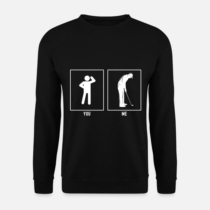 Sie - Ich - Golfspieler in Pose - Unisex Pullover - Schwarz