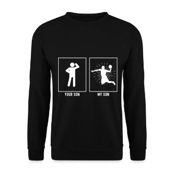 Your Son - My Son - Basketball Dunk Burst Line - Sweat-shirt Unisexe - noir - Devant - Alina (178cm) & Michal (187cm)