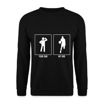 Ton père - Mon père - Basketball - Sweat-shirt Unisexe - noir - Devant - Alina (178cm) & Michal (187cm)