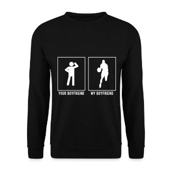 Your Friend - My Friend - Basketball Running - Unisex Sweatshirt - black - Front - Alina (178cm) & Michal (187cm)