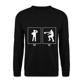 Vous - Moi - Pass Basketball - Sweat-shirt Unisexe - noir - Devant - Alina (178cm) & Michal (187cm)