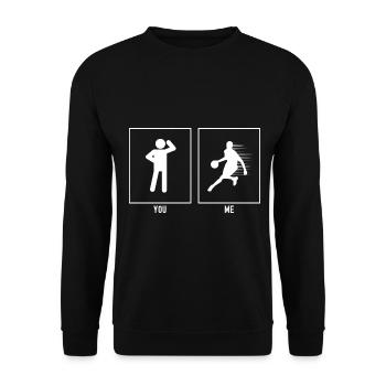 Vous - Moi - Basketball Speed Lines - Sweat-shirt Unisexe - noir - Devant - Alina (178cm) & Michal (187cm)