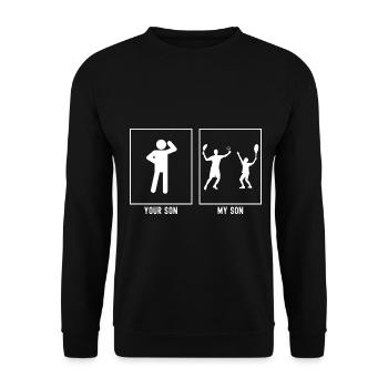 Her Son - My Son - Tennis Duo - Unisex Sweatshirt - black - Front - Alina (178cm) & Michal (187cm)