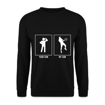 Your Son - My Son - Tennis Hit - Sweat-shirt Unisexe - noir - Devant - Alina (178cm) & Michal (187cm)