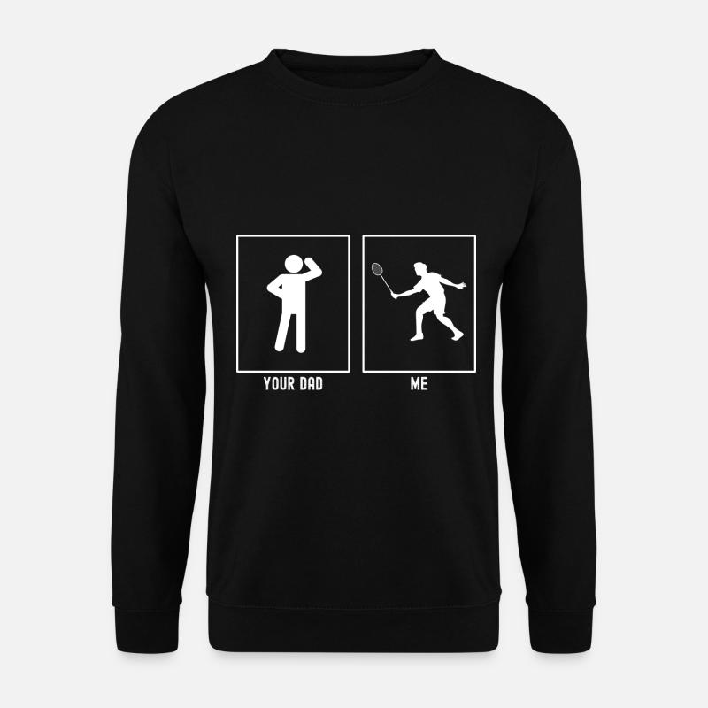 Dein Vater - Ich - Tennis spielen - Unisex Pullover - Schwarz