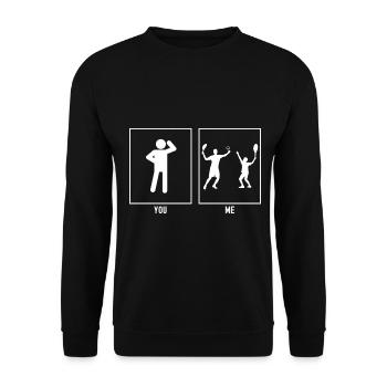 You - Me - Tennis Duo - Unisex Sweatshirt - black - Front - Alina (178cm) & Michal (187cm)