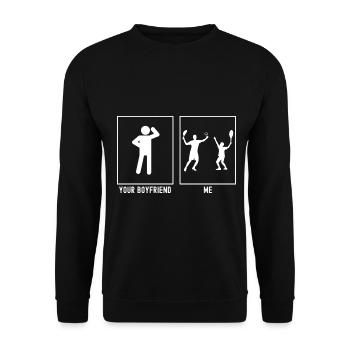 Your Friend - Me - Tennis Duo - Unisex Sweatshirt - black - Front - Alina (178cm) & Michal (187cm)