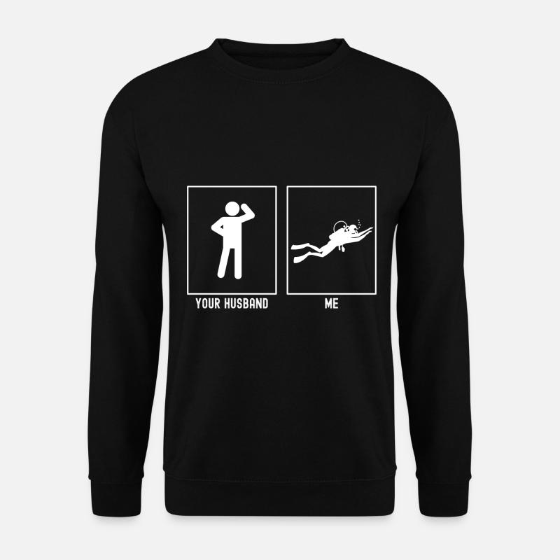 Son mari - Moi - Natation Plongée - Sweat-shirt Unisexe - noir