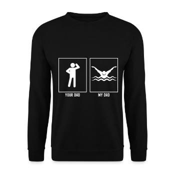 Your Father - My Father - Swimming Goggles - Unisex Sweatshirt - black - Front - Alina (178cm) & Michal (187cm)