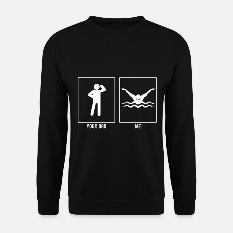 Dein Vater - Ich - Professionelles Schwimmen - Unisex Pullover - Schwarz