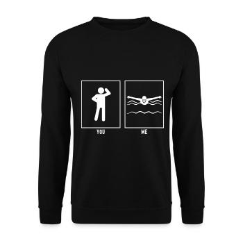 Vous - Moi - Activité de natation - Sweat-shirt Unisexe - noir - Devant - Alina (178cm) & Michal (187cm)
