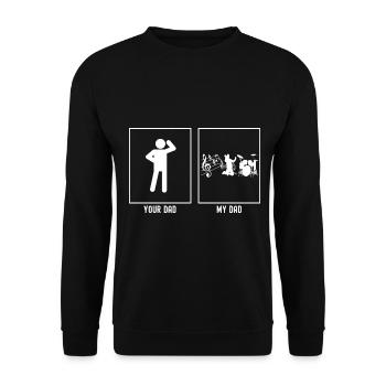 Dein Vater - Mein Vater - Musikband - Unisex Pullover - Schwarz - Vorne - Alina (178cm) & Michal (187cm)