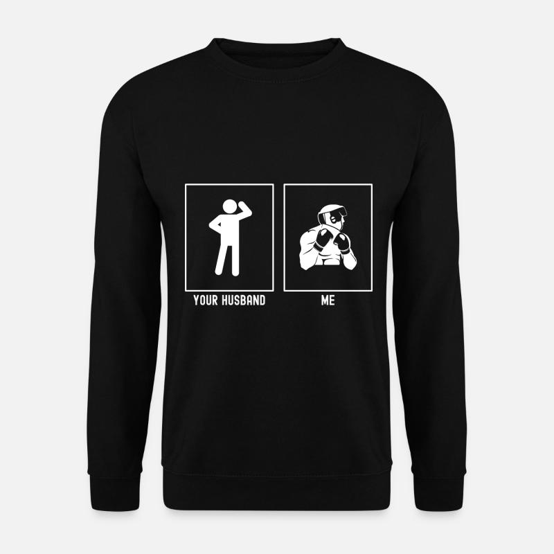 Son mari - moi - Boxe - Sweat-shirt Unisexe - noir