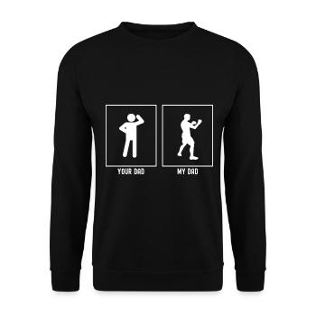 Your Father - My Father - Boxing - Unisex Sweatshirt - black - Front - Alina (178cm) & Michal (187cm)