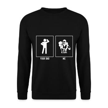 Your Father - I - Straight Litter - Unisex Sweatshirt - black - Front - Alina (178cm) & Michal (187cm)