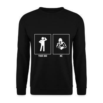 Your Father - Me - Boxing Half Body - Unisex Sweatshirt - black - Front - Alina (178cm) & Michal (187cm)