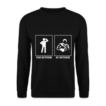 Dein Freund - Mein Freund - Boxen Block - Unisex Pullover - Schwarz - Vorne - Alina (178cm) & Michal (187cm)